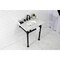 Kingston Brass 30 Carrara Marble Console Sink with Stainless Steel Legs, Marble WhiteMatte Black LMS30MOQ0 - alternate 4